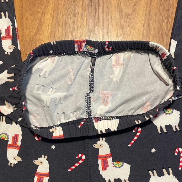 Llama & Candy Cane Leggins-OS but more like Med-Large) - Picture 3 of 4